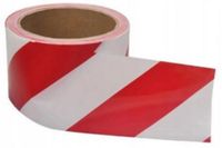 Taśma Ostrzegawcza Oznaczanie I Zabezpieczanie Terenu 100M  Biało-Czer
