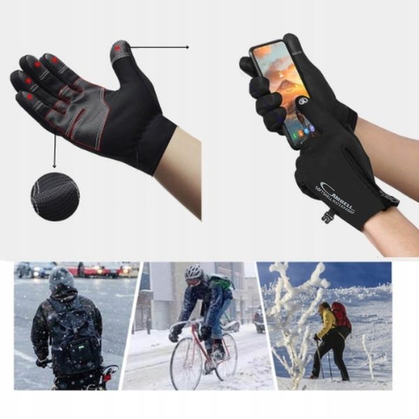 Rękawice Softshell Dotyk Narty Biegowe Rower XXL zdjęcie 12