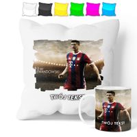 ZESTAW: KUBEK + POSZEWKA - LEWANDOWSKI LEWY - PREZENT WIELE WZORÓW + IMIĘ