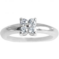 SREBRNY PIERŚCIONEK KWIAT KWIATEK Z  CYRKONIAMI SREBRO PRÓBY 925