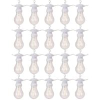 GIRLANDA OGRODOWA PARTY LIGHT 20LED A60 BIAŁY KABEL
