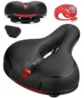 SIODEŁKO ROWEROWE ŻELOWE SZEROKIE MIĘKKIE WYGODNE LAMPKA ROWEROWA PIANKOWE