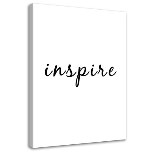 OBRAZ NA PŁÓTNIE Napis Inspire Typografia 70x100 na Arena.pl