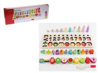 zabawka drewniana OWOCE, LICZBY opakowanie 46x15,5 cm NT0473