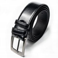 błyszczący, szeroki pasek męski ze skóry naturalnej 110