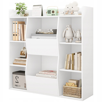 REGAŁ OTWARTY KOMODA  BIAŁY NA KSIĄŻKI BIUROWY STYL SKANDYNAWSKI DUŻY