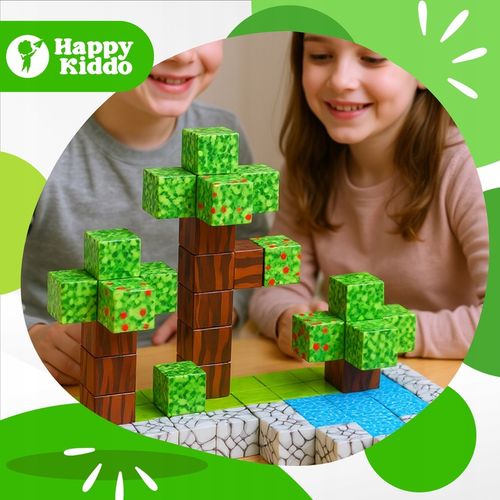 Klocki magnetyczne kreatywne sześciany piksele bloki 100 klocków 3D silne na Arena.pl