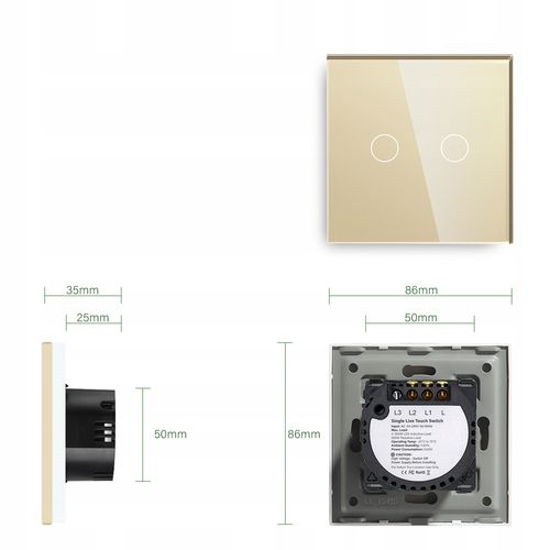 DOTYKOWY WŁĄCZNIK IMPUSLOWY 12-24V MONOSTABILNY WYŁĄCZNIK SZKLANY 2G na Arena.pl