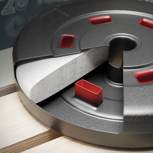 Zestaw obciążeń bitumicznych 40kg do hantli sztang gryfu ścięte 4x10kg na Arena.pl