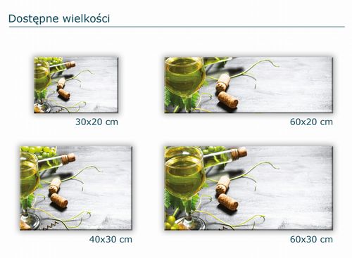 SZKLANA DESKA KUCHENNA 60x20 232c Białe wino na Arena.pl