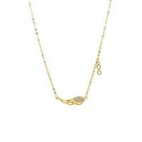 Naszyjnik pozłacany skrzydło celebrytka pr. 925