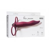 strap on pure passion flirtini bordowy z wibracją