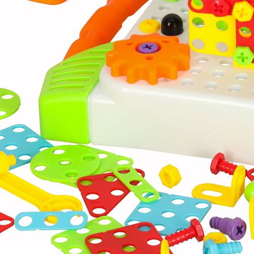 Klocki Konstrukcyjne Wkrętarka dla Dzieci Wiertarka Śrubki Zestaw XXL 181el na Arena.pl