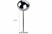Srebrna kula Ø 15 cm na piku 77 cm