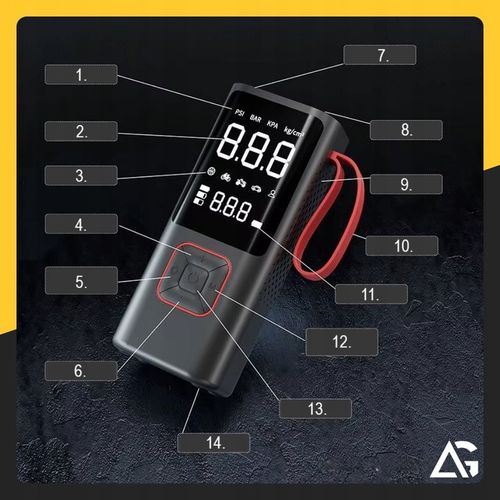 KOMPRESOR ROWEROWY SAMOCHODOWY AKUMULATOROWY POMPKA SPRĘŻARKA na Arena.pl