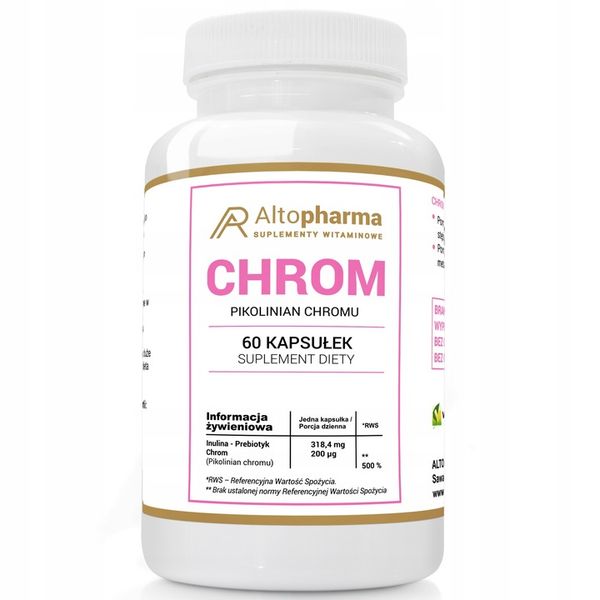 CHROM 200µg ODCHUDZANIE METABOLIZM WEGE 60kaps zdjęcie 1