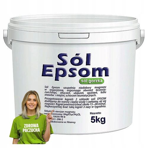 Sól gorzka Epsom rzymska siarczan magnezu do kąpieli relaks detoks 5kg na Arena.pl