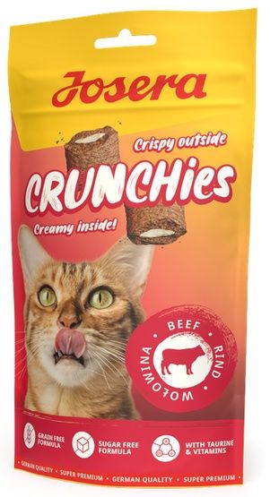 Bezzbożowe niskokaloryczne przysmaki dla kota Josera Crunchies Wołowina 60g zdjęcie 1