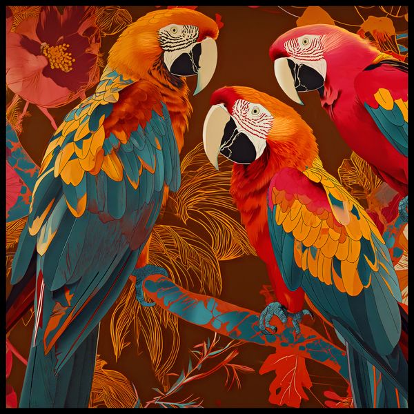 Plakat 100x100cm Kolorowe Ary zdjęcie 2