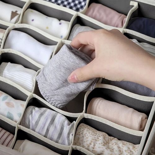 ORGANIZER NA BIELIZNĘ SKARPETY DO SZUFLADY SZAFY ZESTAW 4x PUDEŁKO na Arena.pl