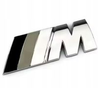 Emblemat Naklejka Metalowa BMW MPower Mpakiet Ozdoba Chrom na Taśmę Auto