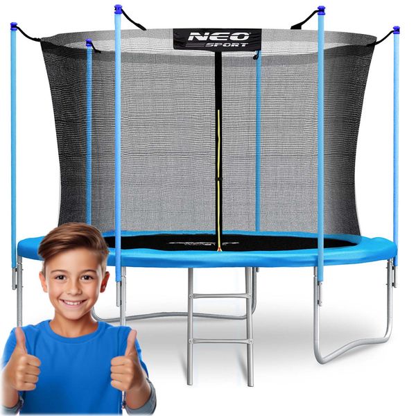Trampolina ogrodowa 8ft/252cm z siatką wewnętrzną i drabinką Neo-Sport zdjęcie 13