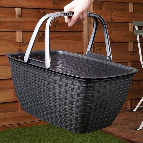 Koszyk NA ZAKUPY GRZYBY PIKNIK zakupowy piknikowy plastikowy pojemny mocny na Arena.pl