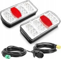 Zestaw świateł tylnych LED 12/24 V, lampy przewodowe do przyczepy