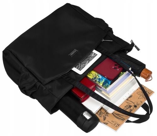 Torba shopper bag torebka damska pojemna na ramię miejska czarna PETERSON na Arena.pl