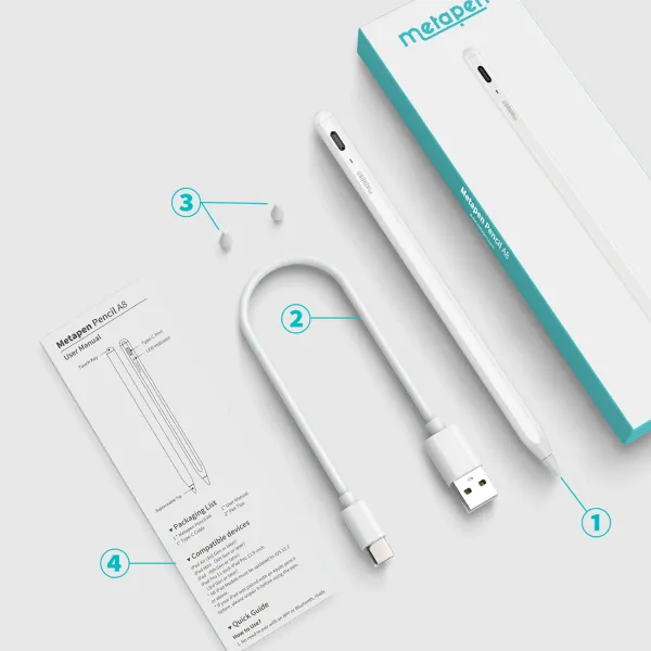 rysik metapen pencil a8 do ipada - biały zdjęcie 2