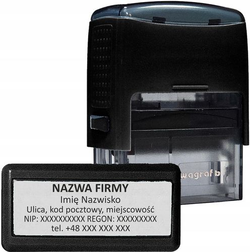 WAGRAF B3 - Pieczątka do 6 wersów - FIRMOWA - 12 kolorów obudowy do wyboru na Arena.pl