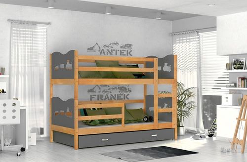 Łóżko MAX 2 olcha Kolor - Biel na Arena.pl