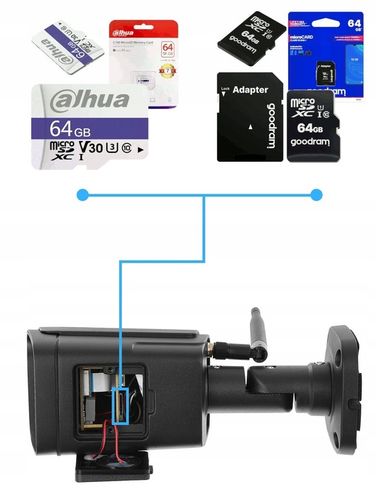 BEZPRZEWODOWA KAMERA ZEWNĘTRZNA WIFI IP 4Mpx CZARNA TUBA APLIKACJA TUYA DVS na Arena.pl