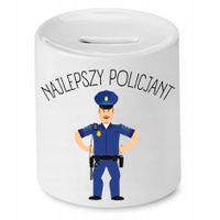 Skarbonka Dla Policjanta Najlepszy Policjant Z Nadrukiem Ze Zdjęciem