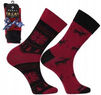 Skarpetki Świąteczne Męskie Bawełniane 2-PARY PREZENT NA ŚWIĘTA 39-42 MORAJ