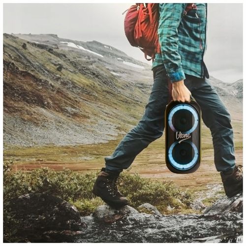 GŁOŚNIK BLUETOOTH USB SD FM AUX PRZENOŚNA KOLUMNA BOOMBOX KARAOKE MIKROFON na Arena.pl