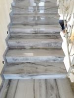 Schody z szarego kamienia 120x30 WYSOKI POŁYSK