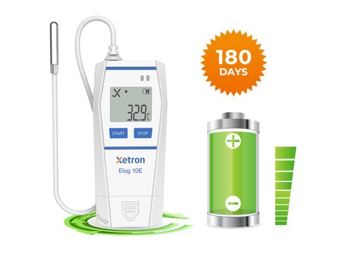 Xetron Elog10E Rejestrator temperatury czujnik zewnętrzny -30C do 70C 4 szt na Arena.pl