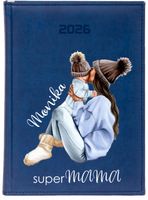 KALENDARZ A6 2026 TYGODNNIOWY terminarz z nadrukiem imieniem super mama