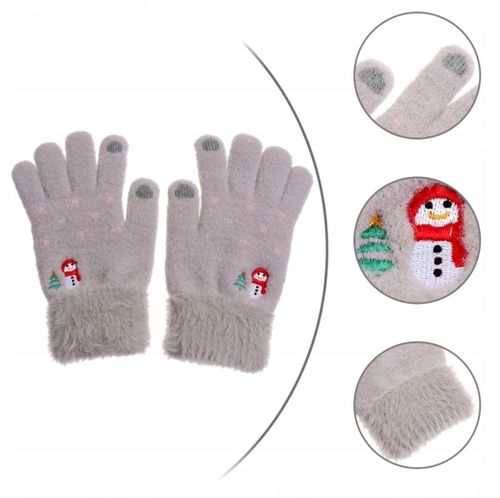 Ciepłe Dotykowe Rękawiczki Damskie Haftowane na Arena.pl