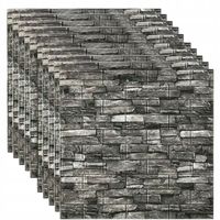 SAMOPRZYLEPNE PANELE ŚCIENNE tapeta wodoodporne PANEL ŚCIENNY 3D ciemny x10