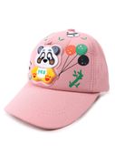 Czapka z daszkiem bejsbolówka dziewczęca panda różowa 50-54 YOCLUB