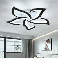 LAMPA SUFITOWA CZARNA LAMPA WISZACA LED BIAŁY 6000K NOWOCZESNA DO SALONU