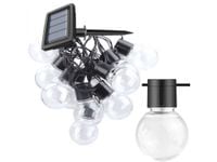 Girlanda solarna świetlna ogrodowa lampki dekoracyjne 5m 20 led żarówki