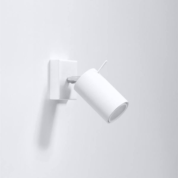 Biała lampa ścienna SL.1024 metalowy reflektorek do czytania zdjęcie 2