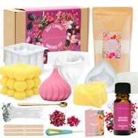 ZESTAW DO ROBIENIA ŚWIEC ŚWIECZEK SOJOWYCH DIY FOREMKI WOSK OLEJEK PREZENT