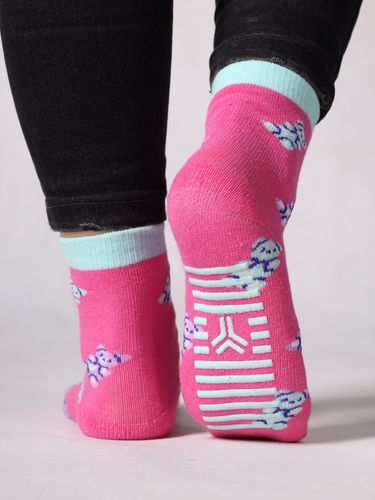 Skarpety bawełniane półfrotte dziewczęce z ABS kolorowe 6PAK 20-22 YOCLUB na Arena.pl