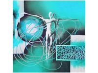 50X50CM TAŃCZĄCE POSTACIE NIEBIESKIM OBRAZ DRUK