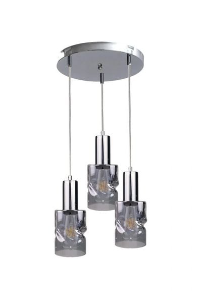 Lampa wisząca 3xE27 CROSS DARK SILVER zdjęcie 1