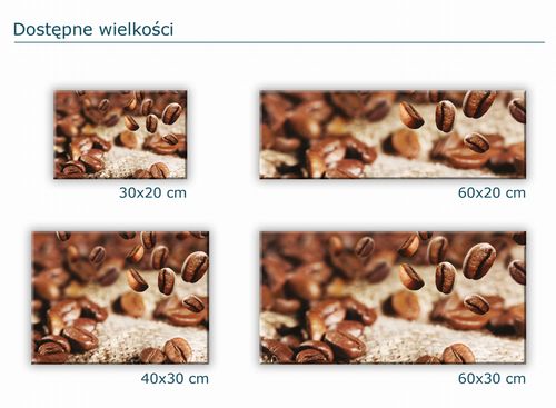 SZKLANA DESKA KUCHENNA 60x20 216c Ziarna kawy na Arena.pl